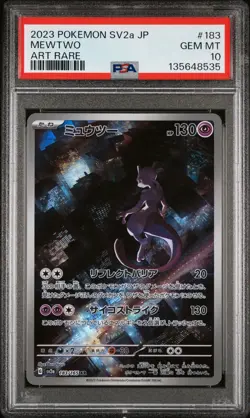 2023 POKEMON JAPANESE SV2A-POKEMON 151 ART RARE #183 MEWTWO PSA 10 - Image 1