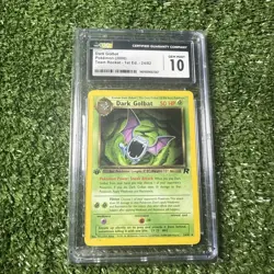CGC 10 Dark Golbat Team Rocket 1st Edition 24/82 Non Holo Pokemon Card - Image 1