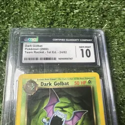 CGC 10 Dark Golbat Team Rocket 1st Edition 24/82 Non Holo Pokemon Card - Image 3