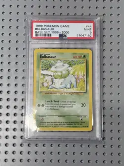 1999 Pokemon Base Set 1995 - BULBASAUR #44 PSA 9 MINT - Image 1