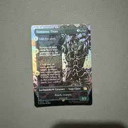 Summon: Titan #373 Rare Borderless Foil Final Fantasy Magic: The Gathering - Image 1