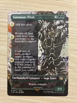 Summon: Titan 373 FIN - Borderless - Non-Foil - Rare - Final Fantasy - MTG - Image 1