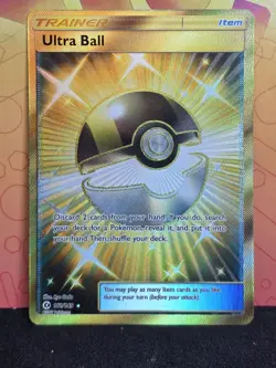 Pokemon 2017 Ultra Ball Secret Rare Gold Holo Trainer 161/149 LIGHTLY PLAYED - Image 1