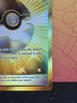 Pokemon 2017 Ultra Ball Secret Rare Gold Holo Trainer 161/149 LIGHTLY PLAYED - Image 4