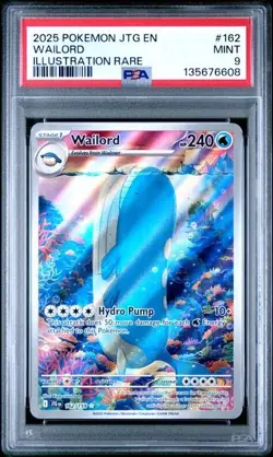 PSA 9 Wailord 162/159 Pokemon Journey Together Illustration Rare Scarlet Violet - Image 1