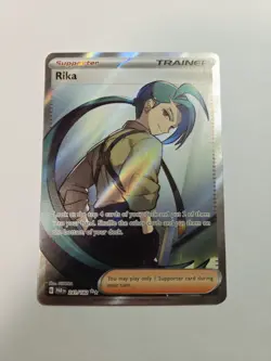 Pokemon TCG Rika 241/182 Paradox Rift Full Art Trainer Holo Rare Near Mint - Image 1