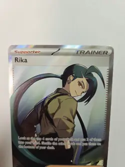 Pokemon TCG Rika 241/182 Paradox Rift Full Art Trainer Holo Rare Near Mint - Image 4