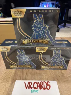 Pokemon TCG Mega Evolutions ETB x 3 - Lucario - Sealed - Read Description - Image 1