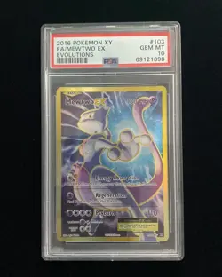2016 Pokemon English XY Evolutions Holo 103/108 Mewtwo EX PSA 10 llm - Image 1