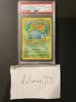PSA 10 Venusaur 15/102 Pokemon TCG Celebrations Classic Collection Holo Gem Mint - Image 3