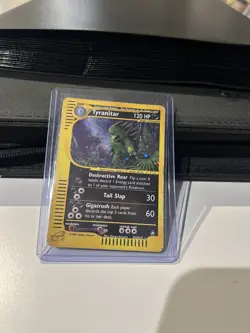 Pokemon Tyranitar Reverse Holo Rare Card H28/H32 Aquapolis Unlimited MP - Image 1