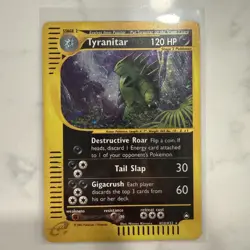 2003 Aquapolis Tyranitar Holo Foil H28/H32 WOTC E-Reader Series, Pokemon HP-MP- - Image 1