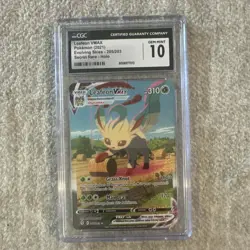 Leafeon VMAX Secret Rare Holo CGC 10 Evolving Skies 205/203 Pokemon TCG - Image 1