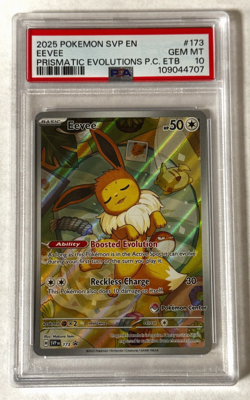 Eevee Black Star Promo Center ETB PSA 10 GEM MT 2025 Pokemon SVP Prismatic #173 - Image 1