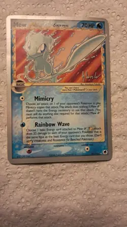 Pokemon 2008 World Championships Mew 101/101 Non-Holo Gold Star Delta Species - Image 3