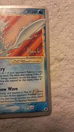 Pokemon 2008 World Championships Mew 101/101 Non-Holo Gold Star Delta Species - Image 4