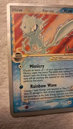 Pokemon 2008 World Championships Mew 101/101 Non-Holo Gold Star Delta Species - Image 5