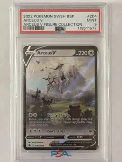 Arceus V SWSH204 Arceus Figure Collection Black Star Promo Pokemon TCG PSA 9 - Image 1