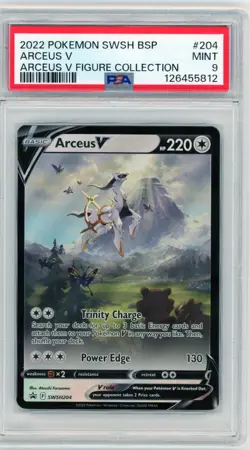 Arceus V SWSH204 Arceus Figure Collection Black Star Promo Pokemon TCG (PSA 9) - Image 1