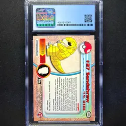 topps Pokemon TV Animation Edition Series 1 Rainbow Holo Foil CGC #27 Sandshrew - Image 2