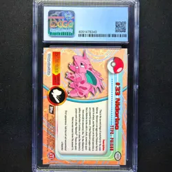 topps Pokemon TV Animation Edition Series 1 Rainbow Holo Foil CGC 8 #33 Nidorino - Image 2