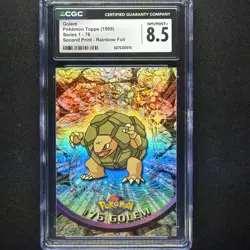 topps Pokemon TV Edition Series 1 Rainbow Holo Foil CGC 8.5 #76 Golem - Image 1