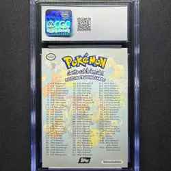 topps Pokemon TV Animation Edition Series 1 Rainbow Holo Foil Checklist CGC 8.5 - Image 2