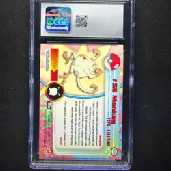 topps Pokemon TV Edition Series 1 Rainbow Holo Foil CGC 8.5 #56 Mankey - Image 2
