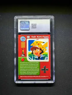 topps Pokemon TV Animation Edition Series 1 Rainbow Foil TV1 Ash Ketchum CGC 8 - Image 2