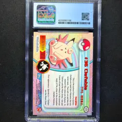 topps Pokemon TV Animation Edition Series 1 Rainbow Holo Foil CGC 8 #36 Clefable - Image 2