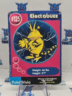 Pokemon: ELECTABUZZ #125 [Burger King Promo] - [PokeTrivia First Movie] - HP - Image 1
