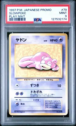 1997 POKEMON JPN PROMO PLAY MAT #79 SLOWPOKE PSA 9 - Image 1