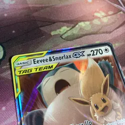 Pokemon Eevee & Snorlax GX Ultra Rare Holo SM - Team Up 120/181 NM - Image 2