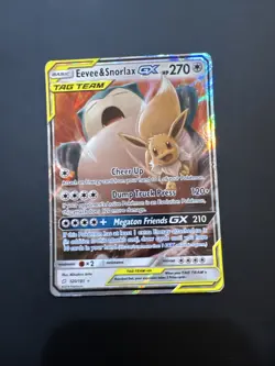 Eevee & Snorlax GX 120/181 Sm-Team Up Holo Near Mint Pokemon - Image 1