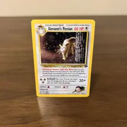 Giovanni's Persian 8/132 Gym Challenge Holo with Swirl Rare Unlimited Pokemon - Image 1