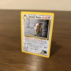 Giovanni's Persian 8/132 Gym Challenge Holo with Swirl Rare Unlimited Pokemon - Image 2