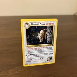 Giovanni's Persian 8/132 Gym Challenge Holo with Swirl Rare Unlimited Pokemon - Image 3