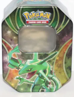 2015 Pokemon TCG Powers Beyond Rayquaza - Collectible EMPTY Tin Card Storage Box - Image 1