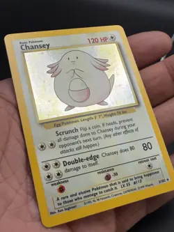 Chansey 3/102 Holo 1999 WOTC Pokemon TCG Base Set Unlimited Rare Card LP+ - Image 3
