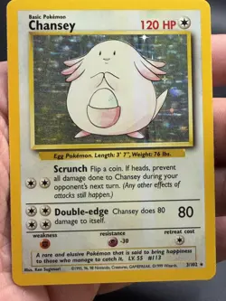 Chansey 3/102 Holo 1999 WOTC Pokemon TCG Base Set Unlimited Rare Card LP+ - Image 4