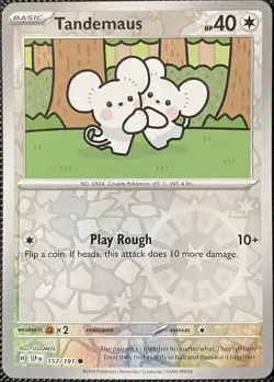 Tandemaus 157/191 Sv08: Surging Sparks Reverse Holo - Pokemon Card - Image 1