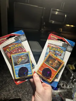 Pokemon Battle Styles Blister Packs Promo Card Coin Charmander + Arrokuda X2 New - Image 1