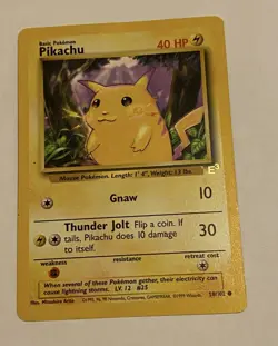 Pokemon TCG Yellow Cheeks Base Set Pikachu E3 Promo Card - Image 1