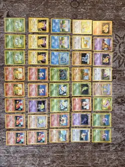 Pokemon TCG Base Set Unlimited Mixed Lot 40 Cards - Image 1