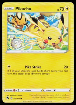 Miscellaneous Cards & Products Pikachu #049/195 POKEMON CARD Common - Image 1