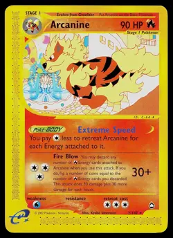 Pokemon Card - Arcanine Aquapolis 2/147 Rare Non-Holo - Image 1