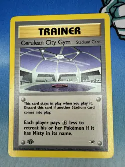 Cerulean City Gym 108/132 1st Edition Gym Heroes WOTC Pokemon Card - Image 1