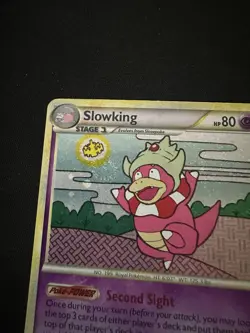 Pokemon TCG Slowking 12/123 HeartGold SoulSilver 2010 HOLO SWIRL Rare Card - Image 1