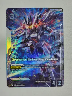 Bandai Gundam Card Game Graham's Union Flag Custom Graham Aker GD03-069 LR+ NM - Image 1