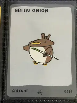 Green Onion 0083 Dysfunctional Passholder Pokenot Pokenots 151 Card - Image 1